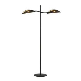 LOTUS LP2 BLACK/GOLD lampa podłogowa czarny (1106/LP2) - Emibig
