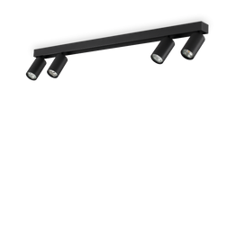 Ideal Lux Profilo Pl4 Nero Plafon 328195