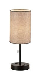 Lampka nocna z wyjściem USB czarna podstawa Dann Lux Design MIR BK-T DLD5302