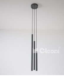 NER Żyrandol Czarna Okrągła 3 Cleoni