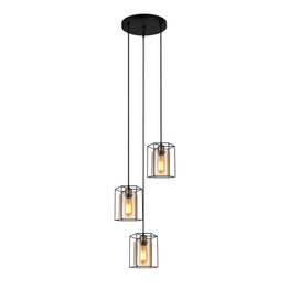 Zwis Italux Kalula PND-78901-3A-BK+AMB