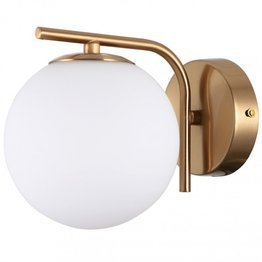 Nowoczesna Lampa ścienna Italux Raddi WL-5510-1-HBR biała kula