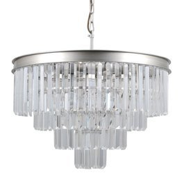 Kryształowy Zwis Ø56cm PND-44372-8A-SLVR-BRW Italux Verdes