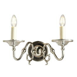 Kinkiet Tilburg 2 Polerowany Nikiel CA20W2N Interiors