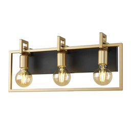 Italux WL-44003-3-BK-GD Primero Lampa ścienna