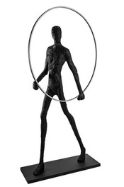 Azzardo Atlas A  Lampa Stojąca Człowiek Rzeźba Czarna AZ4984