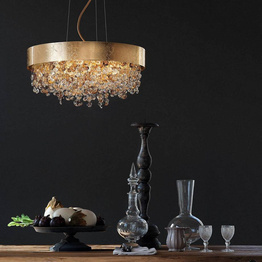 Elegancka Włoska lampa MASIERO Ola S6 60cm złota