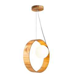 Lampka Wisząca z forniru tekowego Accord Lighting Sfera QN-SFERA-1P-TEAK