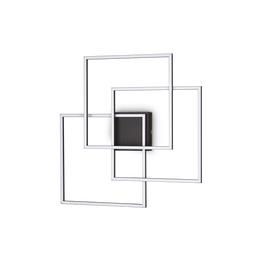 Plafon Ideal Lux Frame Pl Quadrato Nero 3000k 270678