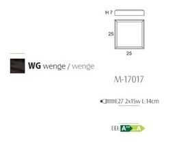 OLE BOX M-17017 Wenge Lampa Sufitowa