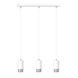 FUMIKO 3 WH/CHROME lampa wisząca biały-Chrom (814/3) - Emibig