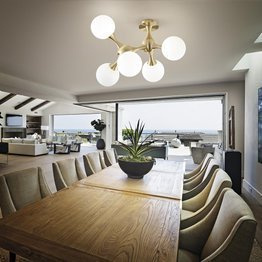 Plafon do salonu Ideal Lux Nodi PL5 kolor mosiądzu