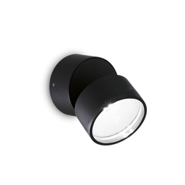 Kinkiet Zewnętrzny Ideal Lux Omega Ap Round Nero 4000k 285504