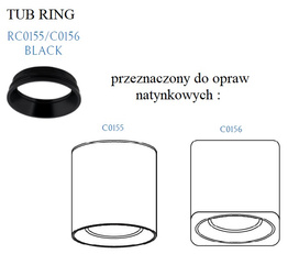 Oprawa wpuszczana Maxlight Tub Ring/bk
