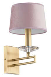 Ekskluzywna lampa ścienna Kutek Zola ZOL-K-1(P/A) Patyna