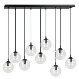 COSMO 9 BL TRANSPARENT lampa wisząca czarny (711/9) - Emibig