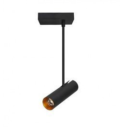 Spot w kolorze czarno-złotym Azzardo Lens Square AZ3515