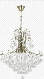 Elem Barcelona 6245/6 mosiądz Żyrandol kryształowy