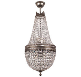 Żyrandol kryształowy Kutek Arezzo ARE-PL-8(N)300 Nikiel