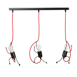 BOBI 3 BLACK lampa wisząca czarny (537/3) - Emibig