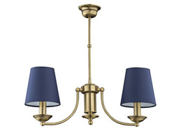 Żyrandol Kutek N abażur N-ZW-2(P/A) Patyna