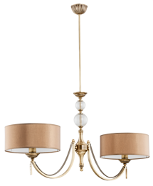 Lampa wisząca Kutek Zaffiro ZAF-ZW-2(P/A) Patyna