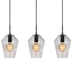 Markslojd Lampa Wisząca RETRO 3L Czarny/Przydymiony 107132