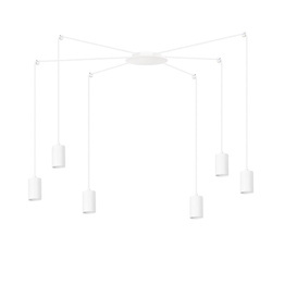 TRAKER 6 WH/WHITE lampa wisząca biały (525/6) - Emibig