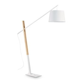 Lampa stojąca drewniana Ideal Lux Eminent PT1 Bianco