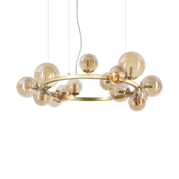 Żyrandol Ideal Lux Perlage Sp14 Ambra 322797