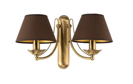 Lampa ścienna Kutek N Abażur N-K-2(P/A) Patyna