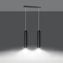 LUNA 2 BLACK lampa wisząca czarny (956/2) - Emibig