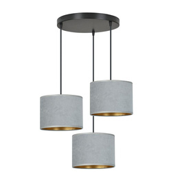 HILDE 3 BL PREMIUM GRAY lampa wisząca czarny (1050/3PREM) - Emibig
