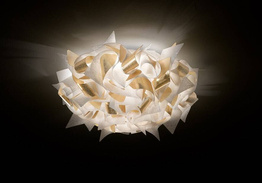 Plafoniera okrągła Slamp Veli Aurea Medium 53 cm Biało Złota