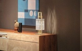 Lampa biurkowa Masiero Crek TL1 mosiądz