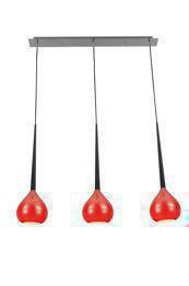 AZzardo AGA 3 czerwona Lampa Wisząca AZ1066