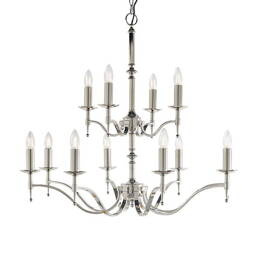 Stanford 12 Polerowany Nikiel CA1P12N Żyrandol Interiors