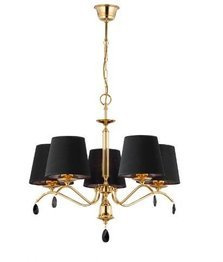 Czarno-złota lampa wisząca Jupiter Egida 1795