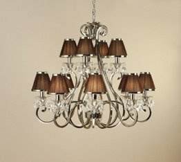 Żyrandol Oksana nickel 12lt 63509