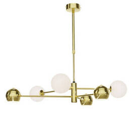 Jupiter Lampa Wisząca Moka  6-punktowy klosz biały 1962