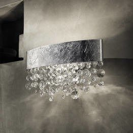 MASIERO Ola A1 OV 30 Włoska Lampa Ścienna srebrna