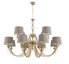 Lampa wisząca Kutek Zaffiro ZAF-ZW-8+4(P/A) Patyna