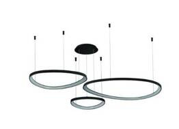 Azzardo Amanda Pendant 42+62+82 CCT  DIMM BK AZ5774