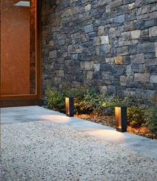 Lampa stojąca Estiluz Frame P-4055X czarny antracyt zewnętrzna