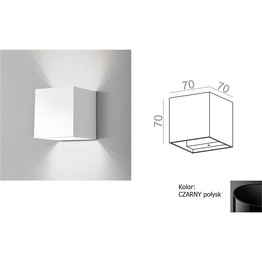 Aquaform MINI CUBE LED 25671-M927-Y6-PH-02  Czarny Kinkiet
