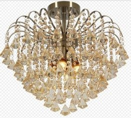 Elem Belweder 5193/4 21QG mosiądz Lampa Sufitowa kryształowa