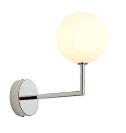 Jupiter Lampa Ścienna Feme Niklowany 1-punktowy klosz biały 1937