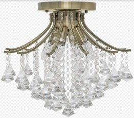 Elem Wenecja 5192/4 21QG mosiądz Lampa Sufitowa kryształowa