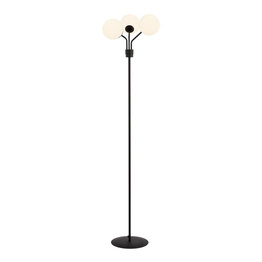 NOVA LP3  BLACK/OPAL  lampa podłogowa czarny (1138/LP3) - Emibig