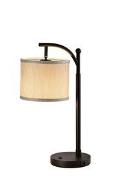 Lampka nocna z wyjściem USB czarna podstawa Dann Lux Design ROE BK-T DLD5317